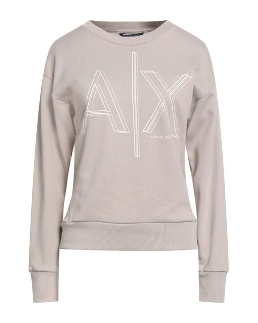 ARMANI EXCHANGE Natural Sweatshirt Cotton, Polyester, Elastane