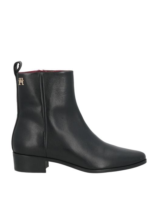 Tommy Hilfiger Black Ankle Boots