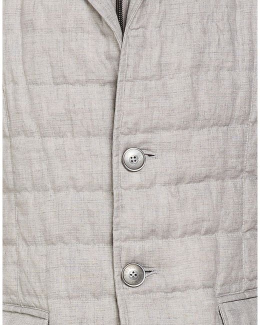 Herno Gray Puffer Linen for men