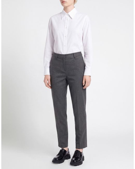 Cruna Gray Pants Viscose, Polyester, Virgin Wool, Elastane