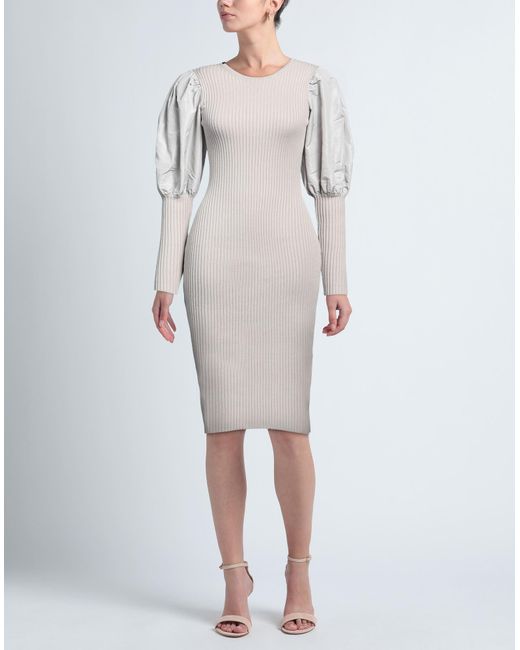 Elisabetta Franchi Gray Midi-Kleid