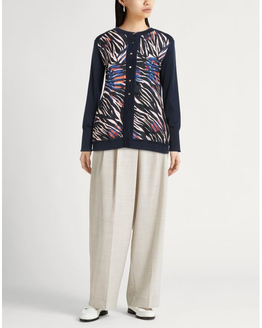ESCADA Blue Midnight Cardigan Virgin Wool, Silk