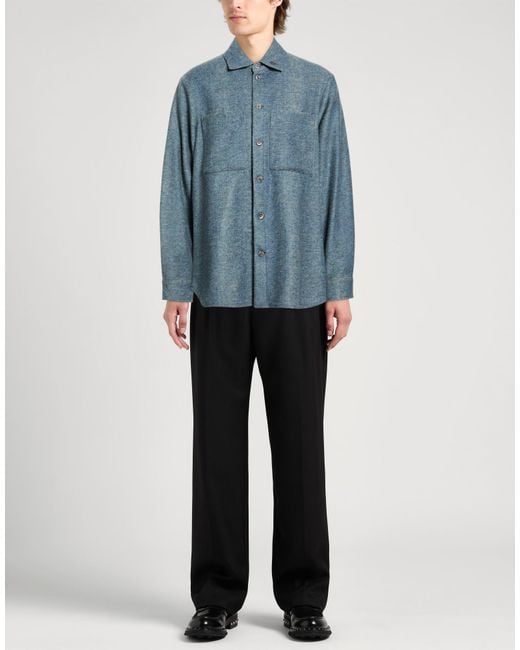 Bob Blue Jacket Polyester, Virgin Wool for men