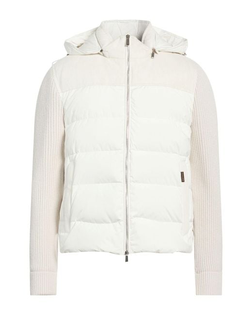 Moorer White Puffer Cotton, Wool, Cashmere, Polyester for men