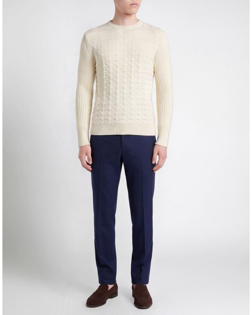 PHILOTINTO White Sweater Merino Wool, Acrylic for men