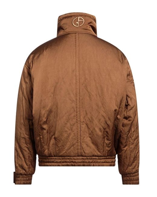 Giorgio Armani Brown Tan Jacket Viscose, Cotton, Metallic Fiber for men
