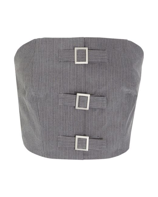 8 by YOOX Gray Top