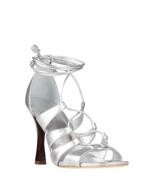GOLD&ROUGE Metallic Sandals Leather