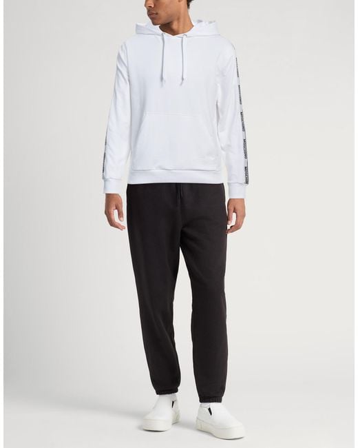 Moschino White Sweatshirt Cotton, Elastane for men