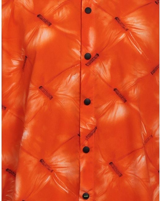 MSGM Orange Shirt for men