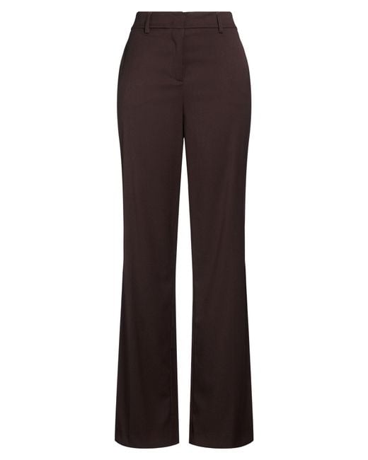 RUE DU BAC Brown Pants Polyester, Viscose, Wool, Elastane
