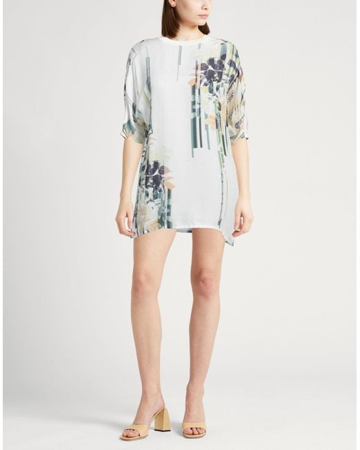Agnona White Ivory Top Viscose, Silk, Cotton