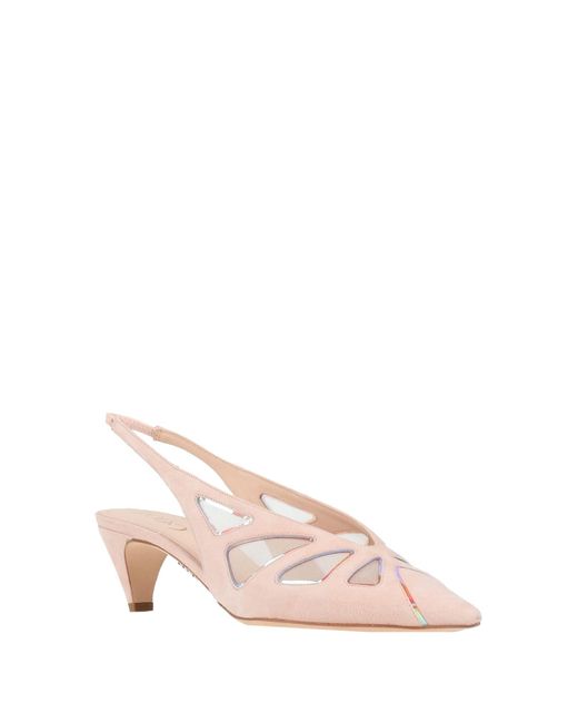 Rodo Pink Blush Pumps Leather