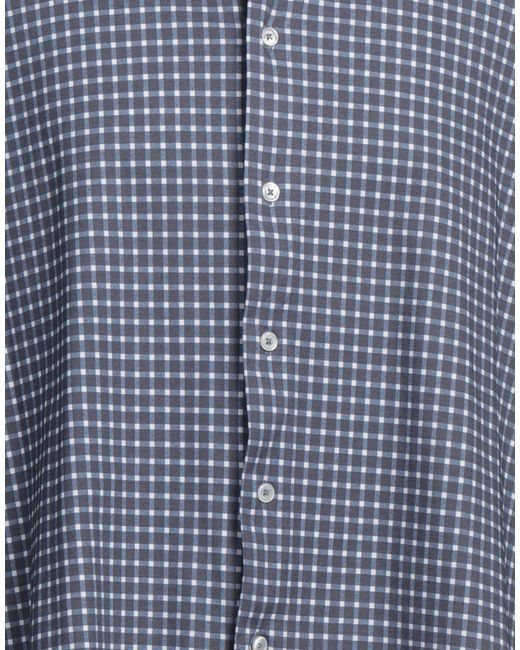 Fedeli Blue Shirt Cotton, Nylon, Elastane for men