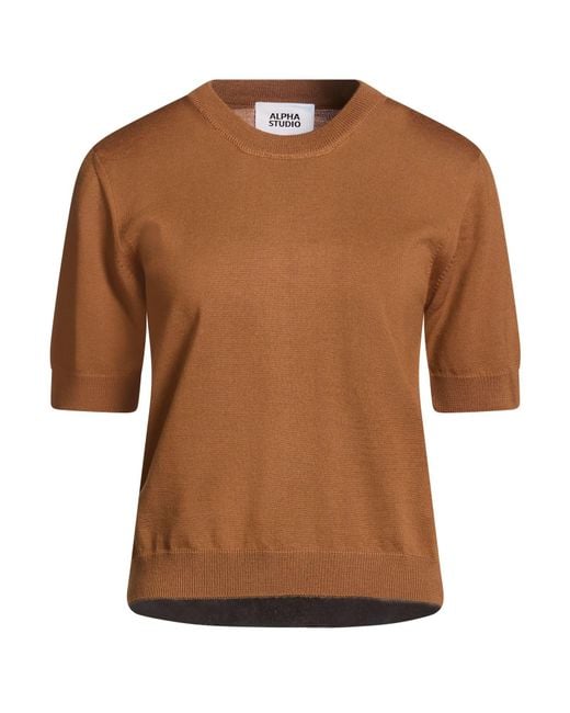 Pullover Alpha Studio de color Brown