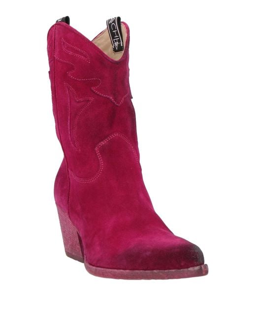 Elena Iachi Purple Ankle Boots