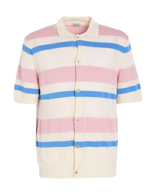 GALLIA Pink Cardigan Linen, Cotton for men
