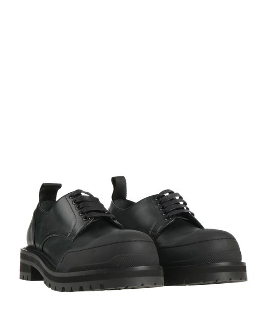 Marni Black Lace-Up Shoes Leather, Rubber