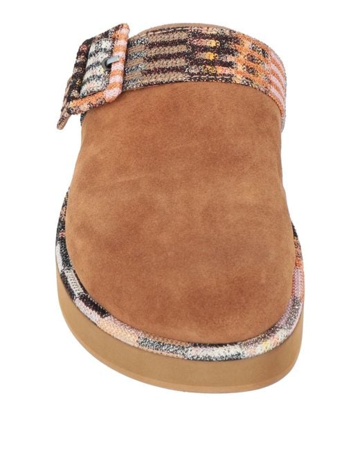 Missoni Brown Camel Mules & Clogs Leather
