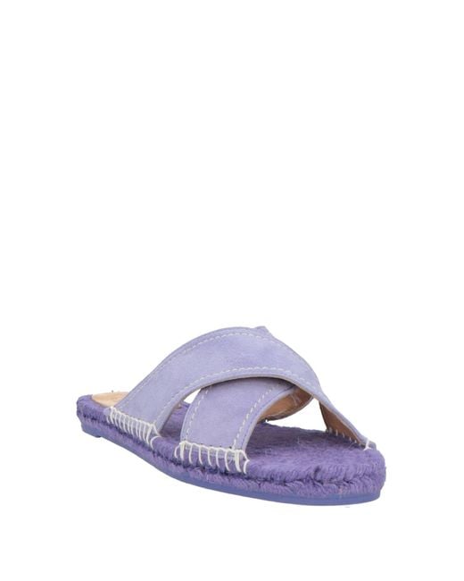 Castaner Purple Espadrilles Leather
