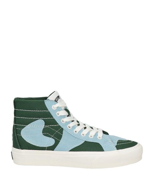 Vans Green Sneakers Leather, Textile Fibers