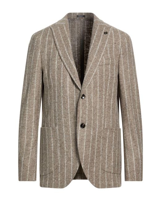 BRERAS Milano Brown Blazer Acrylic, Virgin Wool, Polyester for men