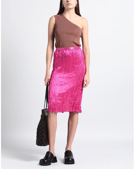 Acne Pink Midi Skirt