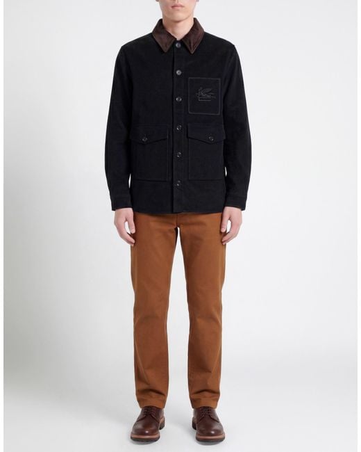 Etro Blue Jacket Cotton for men