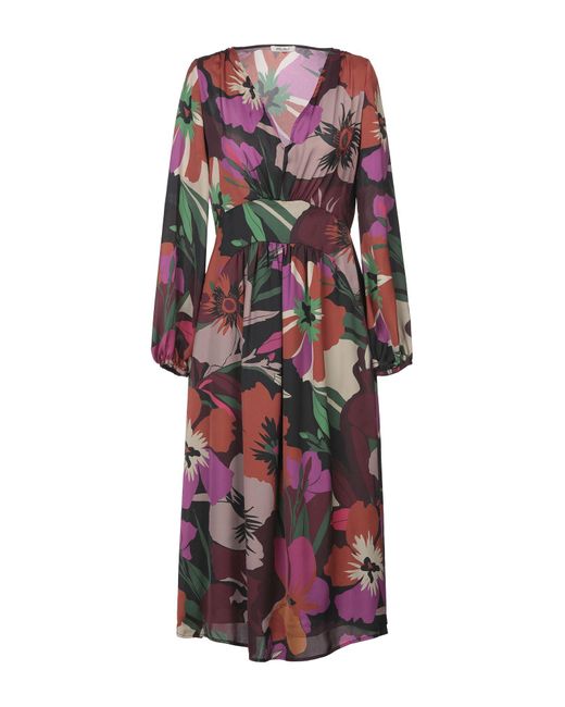 Motel Women's Red Brick Midi Dress Polyester