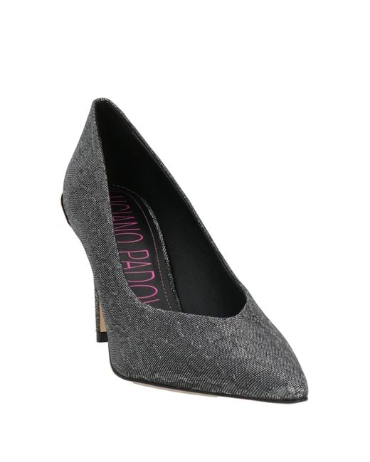 Luciano Padovan Black Charcoal Pumps Textile Fibers