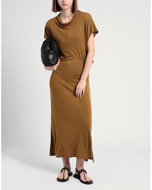 COS Brown Military Midi Dress Vise, Polyester