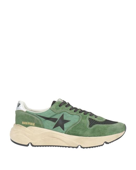 Golden Goose Deluxe Brand Green Sneakers Leather, Textile Fibers for men
