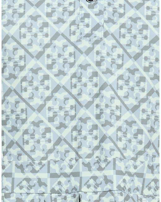 Tory Burch Blue Light Mini Dress Polyester, Elastane
