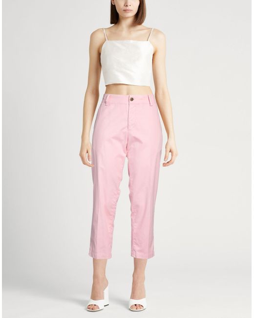 PT Torino Pink Pants Cotton, Elastane