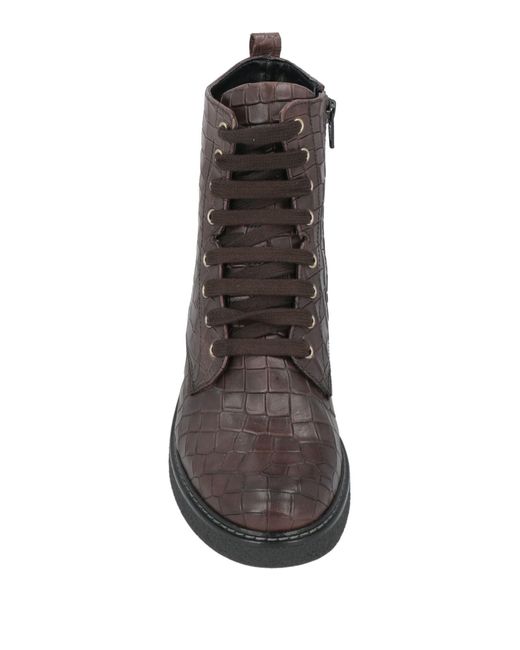 The Flexx Brown Dark Ankle Boots Leather