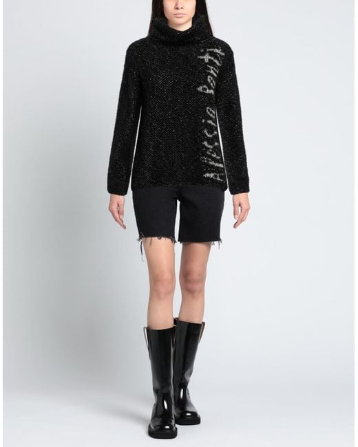 ALESSIA SANTI Black Turtleneck Polyamide, Acrylic, Wool, Polyester