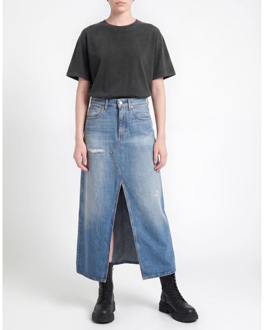 Department 5 Blue Denim Skirt Cotton