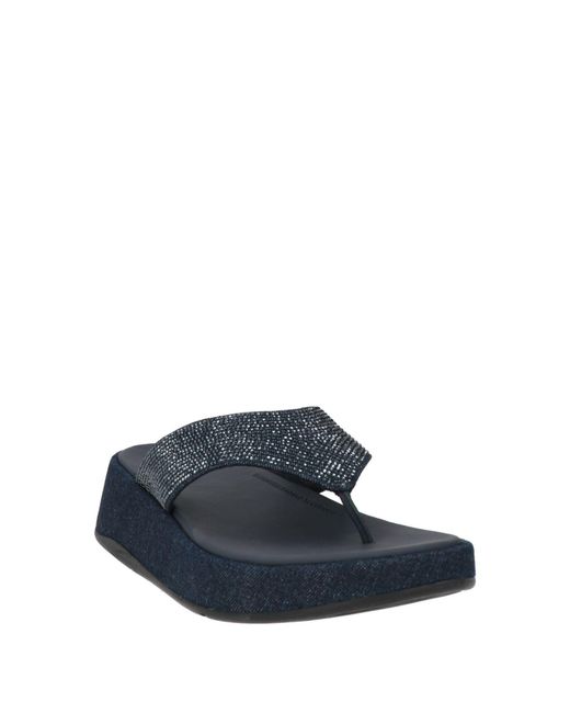 Fitflop Blue Midnight Thong Sandal Textile Fibers