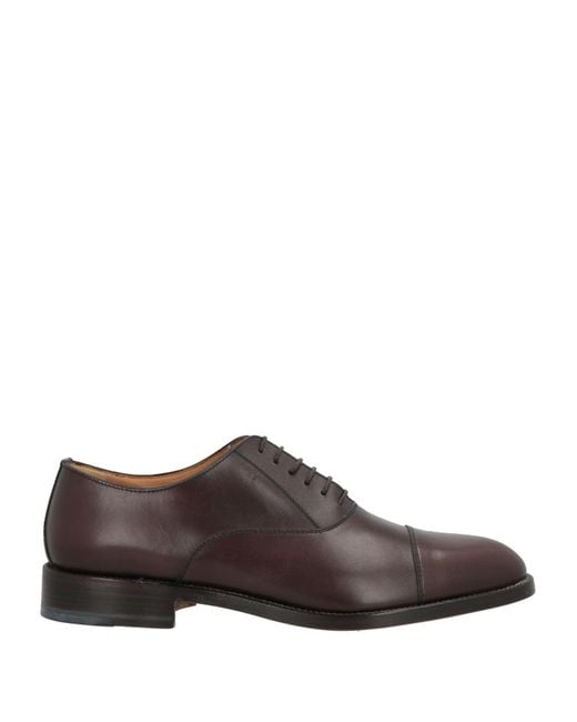 Moreschi Brown Dark Lace-Up Shoes Leather for men