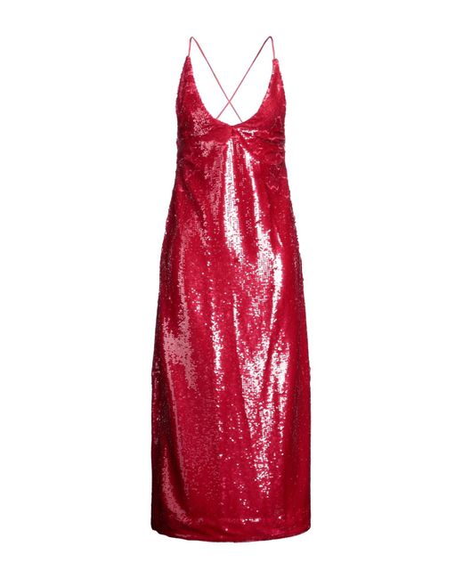 Ganni Red Midi Dress
