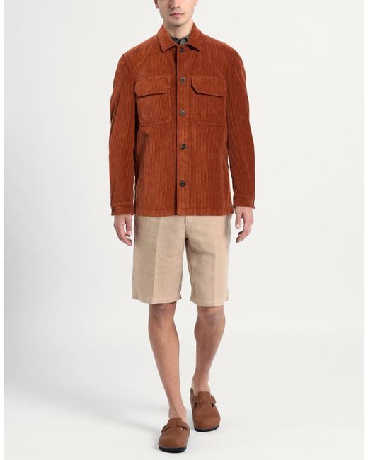 L.b.m. 1911 Brown Jacket Cotton, Elastane for men
