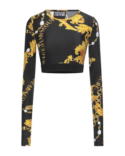 Versace Jeans Couture Black T-Shirt Polyamide, Elastane