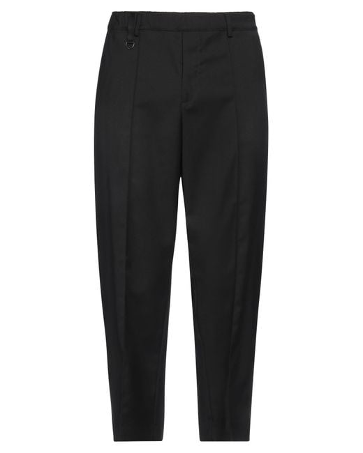 Messagerie Black Patrizio Piscaglia Pants Polyester, Viscose, Wool, Elastane for men