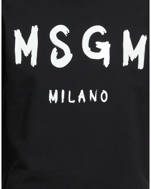 MSGM Black Sweatshirt Cotton for men