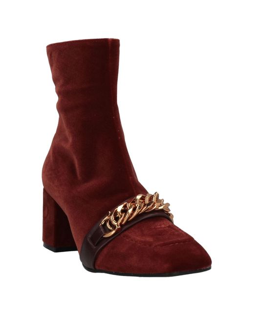 Roberto Festa Red Ankle Boots