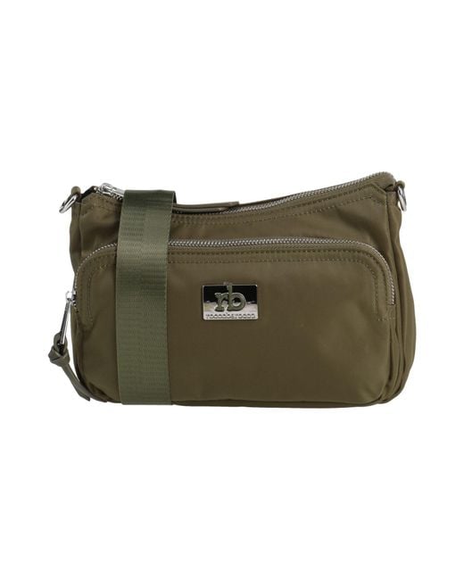 Rocco Barocco Green Cross-Body Bag Textile Fibers