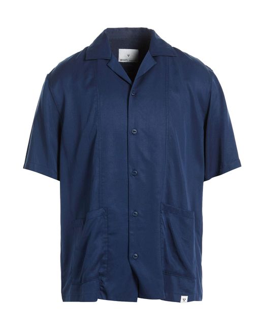 WOC WRITING ON COVER Blue Shirt for men