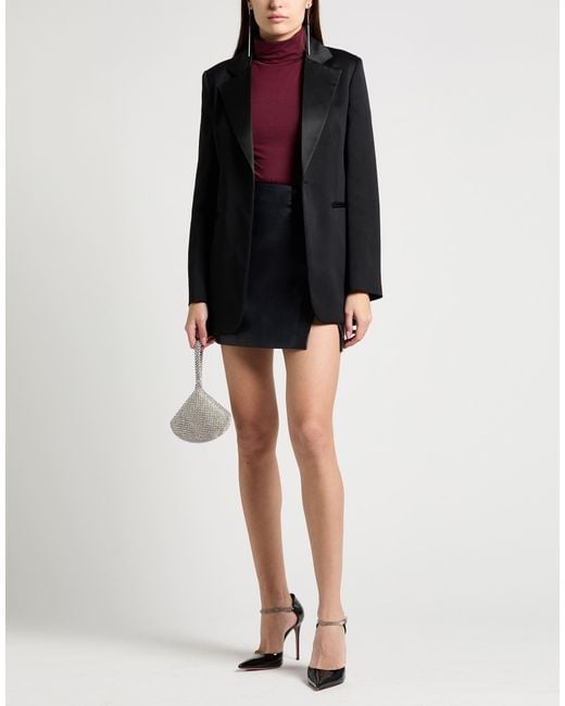 ANDAMANE Black Mini Skirt Polyester, Polyurethane