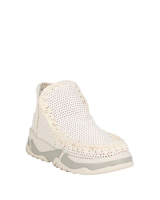 Mou White Ankle Boots