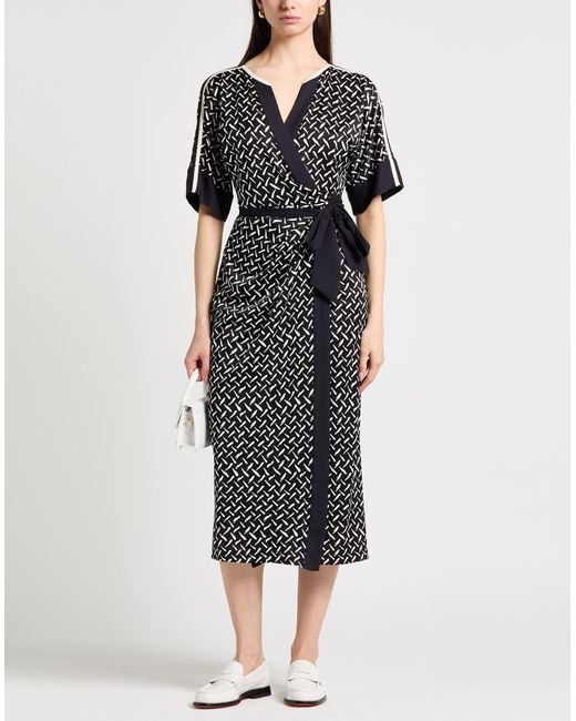 Diane von Furstenberg Black Midi-Kleid